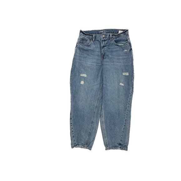 Old Navy Extra High Rise Loose Taper Darla Distressed Women's size 12 Blue Jeans - Picture 1 of 5
